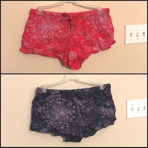 Victoria Secret Large Cute Pajama Shorts, Set of 2